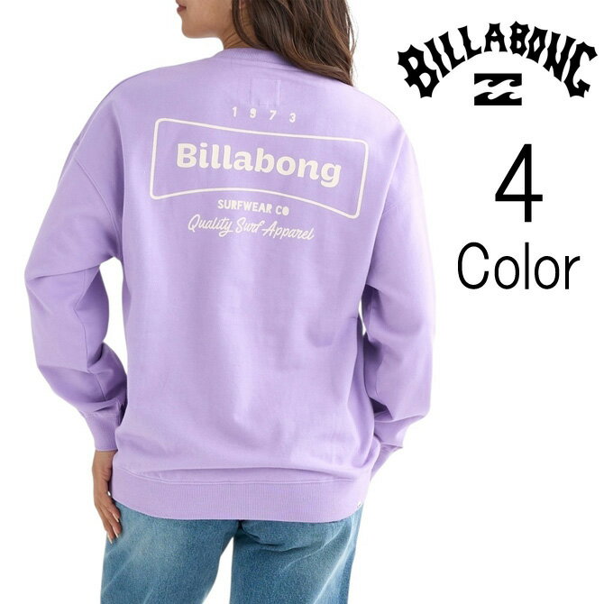 ビラボン Billabong レディース FEELING ALIVE BOY FIT SWEAT CREW クルーネック トレーナー bf014001