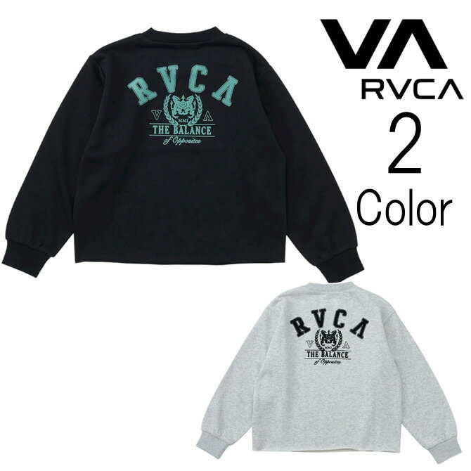 Rakuten - ルーカ Rvca ルカ キッズ ARCH COLLEGE CROPPED CREW プルオーバー トレーナー 子ども服 bf046030