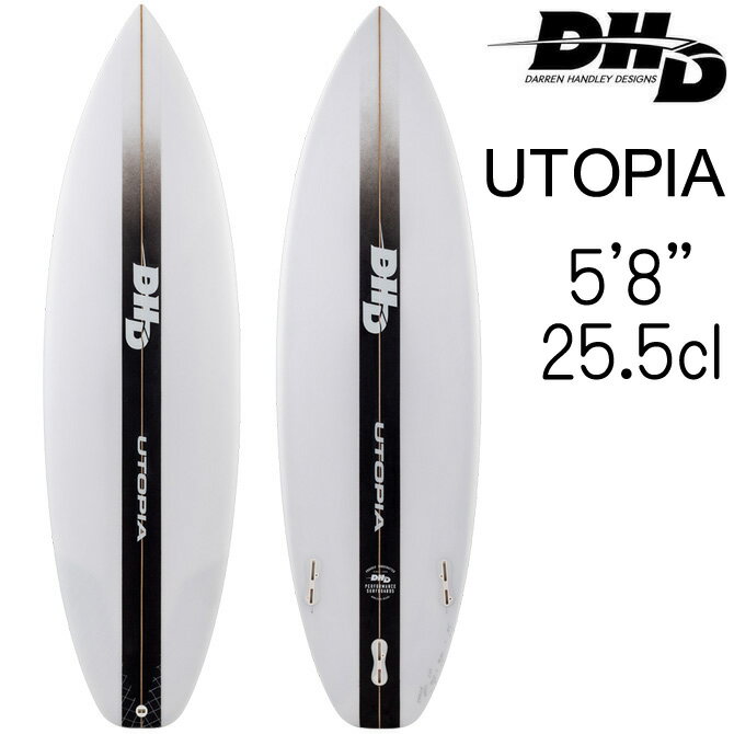 メーカー希望小売価格はメーカーカタログに基づいて掲載しています　　 Brand/Model DHD SurfBoards / Utopia Model Shaper Darren Handley Rail MediumFullRail 　 Bottom Single Double Concave Tail Squash Tail Fin Fcs2 Info ■SurfBoards Info〜■ MickとDHがMFTwinをデザインしていた時、彼らは多くのアウトライン、ロッカー、コンケーブ、フィンの設定など新しいアイディアを試していました。マッドサイエンティスト的な場面もありましたが、その過程でMFTwinを発見しただけではなくUTOPIAも発見しました。このサーフボードはMickが何度もリピートし開発したボードで、その開発はスピードを追及したものでした。そして、このボードはMickが今までに乗ったサーフボードの中で1番早いボードになりました。DHは、LIAMに研究段階のUTOPIAを1本作り渡しまし、LIAMは今までに乗ったボードの中で1番速 く、安定感があると絶賛し、US OPENのクオーターファイナルまでUTOPIAに乗って戦いました。このデザインはDHD全てのチームライダーより絶賛されており、今後ゲームチェンジャーになりそうです。このボードが優れているのは、DNAよりもフラットなロッカーと少ないフロントフットコンケーブの組み合わせにある。広いノーズとスーパースカッシュテールにより、セクションからセクションへ滑走し、ターン中もコントロールしやすい。フィンはツインのように密集しており、このボードはスピードがあり、多くの水を動かすことができる。ドリフトが少なく、ターンからターンへのパワーが最大になるボードです。 ・2023ニューモデル ・Mick Fanningモデル ・DHD国内正規販売モデル ・初心者の方～55Kg、中級者の方～65Kg位 ・イネグラファイバーテールパッチ装備 ・4＋4＋3/4oz ラミネート ・Black ライン ・FCS2プラグカラーWhiteとなります(フィンは付属しません) ・インチ/センチ換算表は此方をご覧下さい