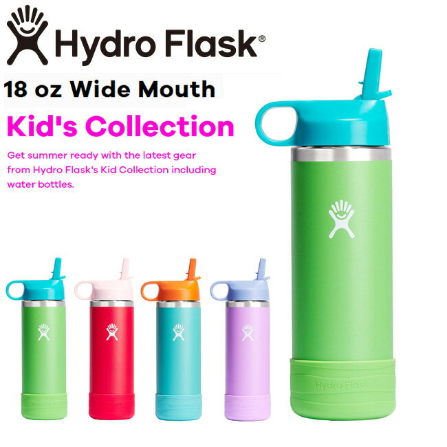 ϥɥե饹 Hydro Flask 18oz 532ml Wide Mouth Kids ƥ쥹ܥȥ Grass
