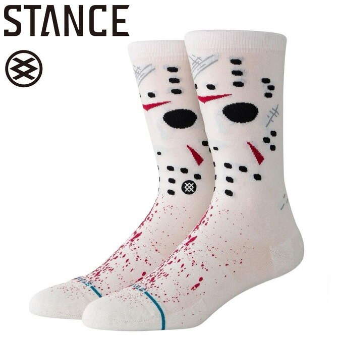 スタンス Stance メンズ ジェイソン クルー ホラー コラボ モデル ソックス 靴下 Jason Crew Horror Collab Model Crew Socks(4.0)
