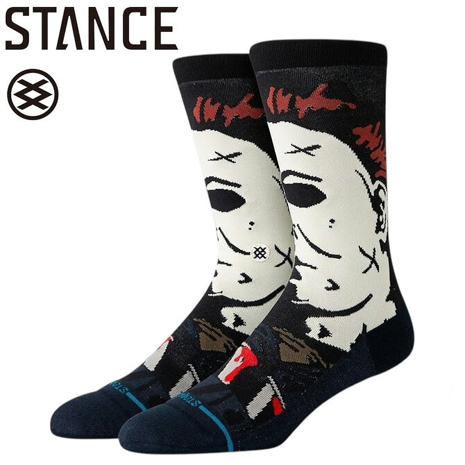 スタンス Stance メンズ マイケル マイヤーズ クルー ホラー コラボ モデル ソックス 靴下 Michael Myers Crew Horror Collab Model Crew Socks