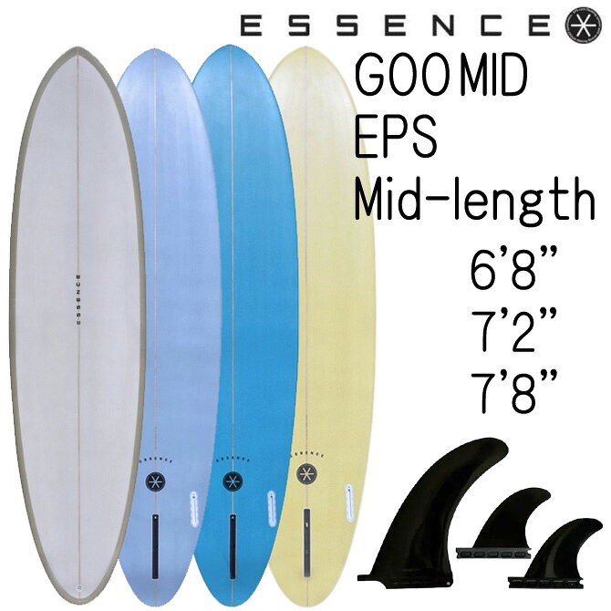 メーカー希望小売価格はメーカーカタログに基づいて掲載していますBRAND Essence SurfBoards / エッセンス サーフボード 元日本チャンピオンのプロサーファー・関野聡氏が監修する、高品質でコストパフォーマンスに優れた日本のサーフボードブランドです。日本のビーチブレイクやパワーのない波でも高い性能を発揮するよう設計されています。 ITEM サーフボード INFO ■Product Info～■ シングルBOXフィン・サイドフィン付属、様々なサーフスタイルにマッチ。ロッカーをおさえて、ノーズ幅を広めにとることでテイクオフスピードを高めています。さらにEPS素材のため、ミッドレングスなのにアクションが入れやすく、超軽量のため持ち運びがしやすいのも魅力的。また、波に合わせてフィンセッティングを変更することが可能で、あらゆるコンディションにフィットします。 素材：EPS FORM テール：ROUND PIN フィンシステム：SINGLE BOX + SIDE FIN（FUTURES） 付属フィン：7" SINGLE BOX FIN + SIDE FIN (FUTURE FIN) ORDER こちらの商品はメーカー在庫確認後、メーカーよりお客様の元へ直送となります。 配送業者は西濃運輸となり、全て営業所止め対応でのお届けとなりますのでご注意ください。