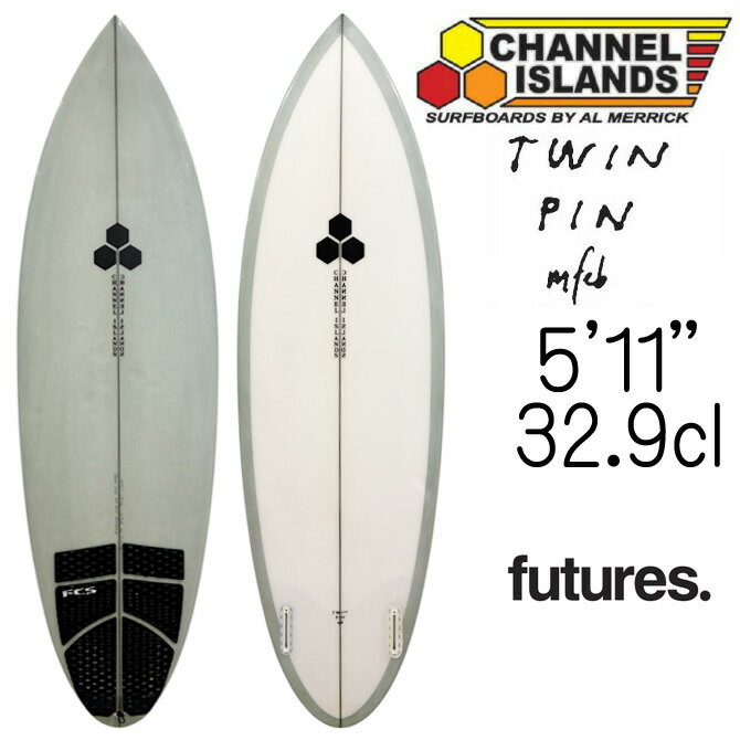 【中古】チャンネルアイランド アルメリック サーフボード ツインピン 5 039 11 ×19 1/2 ×2 5/8 32.9L ユーズドボード / UsedSurfboard ChannelIsland Almerrick SurfBoards The Twin Pin Model 180.4cm