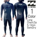 y2023-24fz r{ EFbgX[c@5/3mm Z~hC tX[c O`FXgWbv / Billabong WetSuit 5/3mm SemiDry FullSuit LongChestZip LimitedEdition / Y bd018606