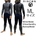 MLサイズ リンコン ウェットスーツ　5/3mm セミドライ フルスーツ　ネオクラシック バックジップ モデル / Rincon WetSuit 5/3mm Semidry FullSuits BackZip Model BlackEdition