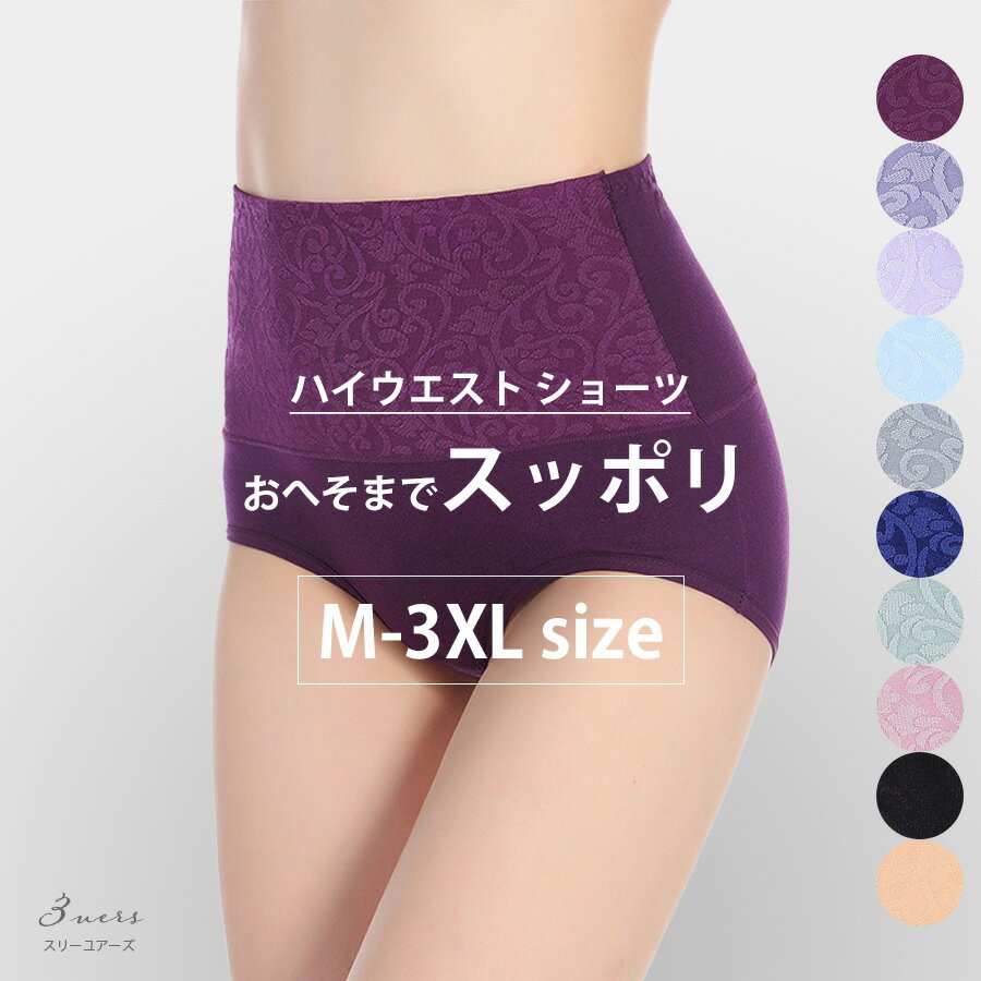 お試し用単品 腹巻き パンツ 腹巻き ショーツ ハイウエスト ショーツ レース 深履き 深め 綿 M L XL 2XL 3XL 大きいサイズ パンツ 産後 レディース/あす楽/メール便無料