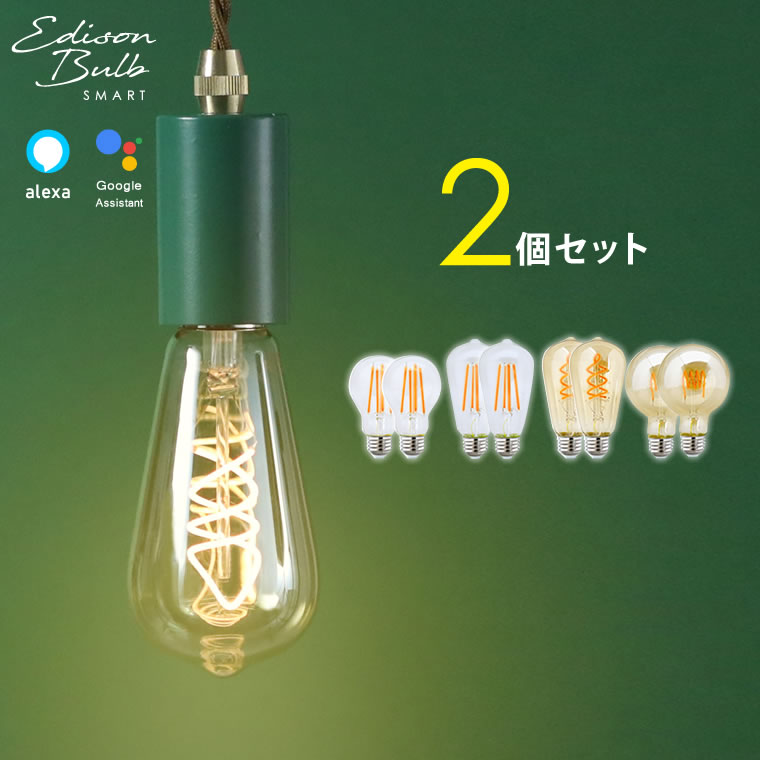 【2個セット】スマートLED電球 エジ