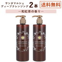 【2本セット】サンタマルシェ ディープクレンジング 和紅茶の香り 400g×2 クレンジングジェル メイク落とし アルコールフリー ノンオイル オイルフリー ダブル洗顔不要 毛穴 くすみ 皮脂 摩擦軽減 まつエクOK 濡れた手でも使える