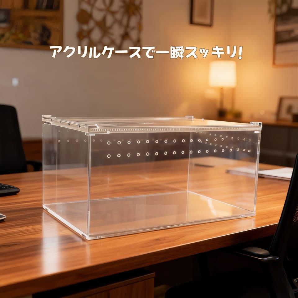 爬虫類 アクリル飼育ケージ（30x20x15cm）　飼育ケース　両生類　昆虫飼育ケース　クモ カブトムシ　クワガタ　ヤモリ　ヘビ　カメ　透明　飼育容器