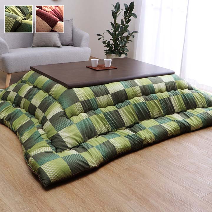 こたつ布団 長方形 単品 和柄 市松模様 約205×285cm