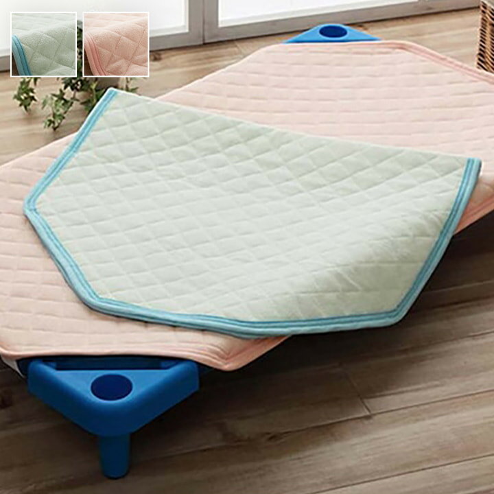 寝具 敷きパッド お昼寝 コット専用 保育園 キッズ ジュニア 綿100％ 四隅ゴムバンド付き ズレない 洗える 洗濯機丸洗い 優しいタオル地 58×101cm