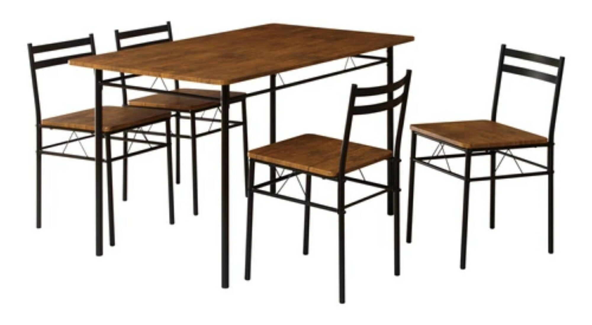 テーブル幅120x奥行70x高さ70cm LIKE VINTAGE ダイニング5点セット ダイニングテーブル チェアx4 北欧 ..