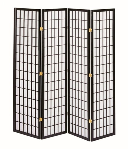 和風衝立4連 高さ180cm ブラック パーテーション 間仕切 衝立 パーティション JP-M180-4 JPM1804BK koeki 和風衝立4連 高さ180cm ブラック パーテーション 間仕切 衝立 パーティション JP-M180-4 JPM1804BK koeki