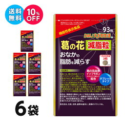 【6袋セット 10％OFF 送料無料 機能性表示食品】葛の花減脂粒 DMJえがお生活 31日分 日本製 葛の花イソフラボン 葛の花由来イソフラボン 内臓脂肪 減らす サプリ サプリメント おなかの脂肪が気になる お腹の脂肪を減らすサプリメント 皮下脂肪 健康食品 機能食品 錠剤 粒