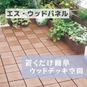es-WOOD エス・ウッドパネル Eタイプ 市松 ウッドデッキ 置くだけ ベランダ 11枚入り 送料無料