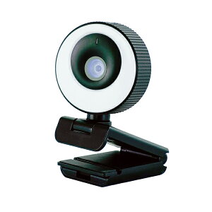 DMM.make リングライト付きWebカメラ DKS-CAM3 1080p FHD 60fps 3光色調整 明るさ無段階調整 USB接続 内蔵マイク 自動露出調整 角度調節 プライバシーカバー付き 在宅勤務 テレワーク