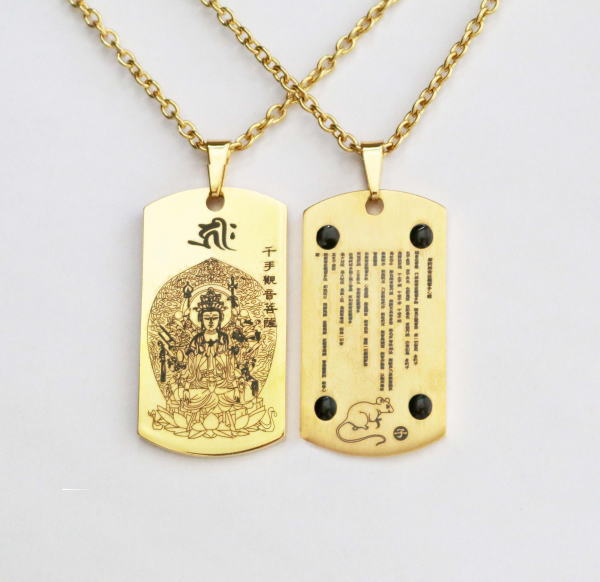 純チタン・八尊仏ペンダント ゴールド アクセサリー 八尊仏 十二支守り本尊 十二支の守り本尊 守り本尊 まもりぼとけ 干支 守り本尊 厄除け 開運グッズ 開運 ...