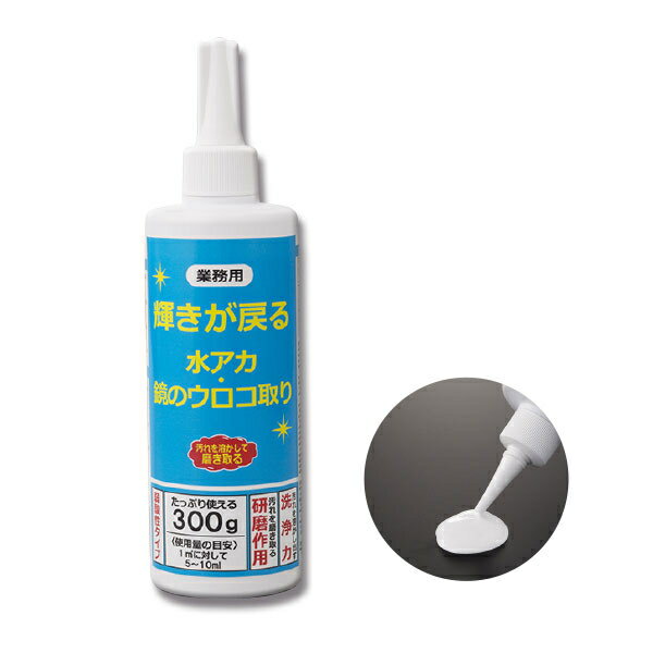 業務用 輝きが戻る 水アカ・鏡のウロコ取り 300g ガラス掃除用具 掃除用品 マルチクリーナー 洗剤 水アカ 水垢 うろこ クリーナー 鏡 ウロコ取り うろこ汚れ うろことり ウロコ ガラス ステンレス ガラス用クリーナー ガラス掃除 掃除 グッズ 人気