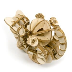 ki-gu-mi 猫 遊び パズル キグミ ネコ 木製パズル 大人 木製 木製立体パズル 脳トレ お年寄り ご年配 高齢者 シニア 両親 祖父母 敬老の日 母の...