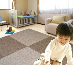 【直送品】【代引き不可】貼ってはがせる ズレないフロアパネル 8枚組 マット フロアマット クッション..