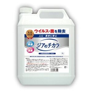 ジアのチカラ 4L×2個セット 除菌剤 ウイルス対策 次亜塩素酸ナトリウム 除菌 消臭 除菌消臭剤 消臭剤 介護施設 飲食店 宿泊施設 除菌グッズ おすすめ 人気