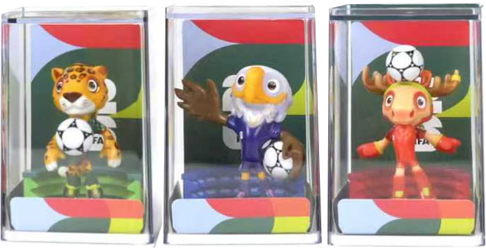 FIFA WORLD CUP 2026 公式マスコット ミニフィギュア 全3種セット クリアケース付 ...