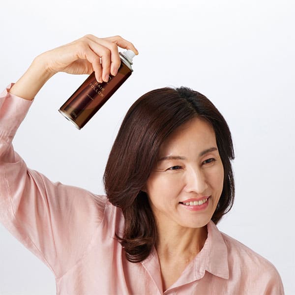 プロシア ヘアフォロー ブラウン×3個セット ヘアカバースプレー 白髪隠し 白髪かくし 白髪カバー 白髪スプレー 部分白髪 生え際 分け目 頭頂部 つむじ 髪の透け感 地肌の透け感 カバースプレー ボリュームアップスプレー ヘアスプレー ミクロパウダー ブラウン 茶色 栗色