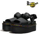 ドクターマーチン サンダル 定番 厚底 VOSS QUAD SANDAL 26725001 BLACK Dr.Martens ヴォス クァッド ストラップ レディース レザー 母の日