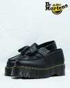 ドクターマーチン ローファー 厚底 ADRIAN QUAD TASSEL LOAFER 27989001 BLACK Dr.Martens エイドリアン クアッド タッセルローファー メンズ レディース レザー 母の日