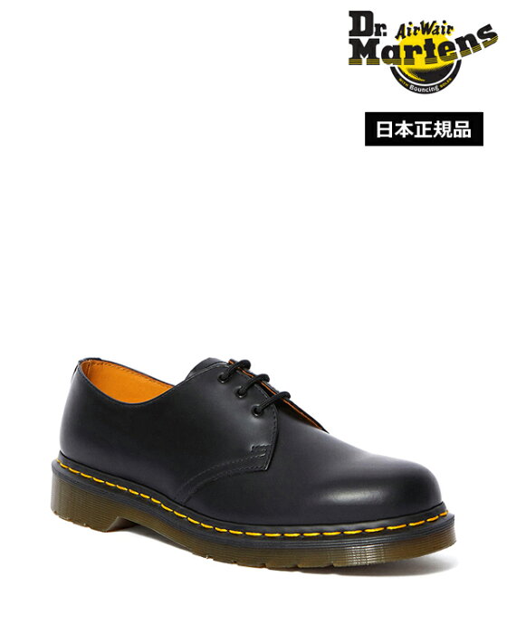 【公式】ドクターマーチン 3ホール 初回交換送料無料 1461 3 Eye Shoe 10085001 Black Smooth Dr.Martens 1461 イエローステッチ 3ホールシューズ メンズ レディース