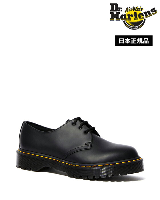 【公式】ドクターマーチン 3ホール 厚底 1461 Bex 3 Eye Shoe 21084001 Black Dr.Martens 1461 ベックス 3ホール シューズ 厚底 イエローステッチ メンズ レディース