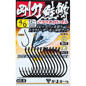 トラウト?サーモンハンターに捧げる剛力なスペシャルフック。渓流トラウトからソルトモンスターサーモンまであらゆるフィールドとスタイルをカバーする豊富なサイズバリエーション。深いヒネリで鈎立ちが良く、ワイドゲイプでキープ性能にも優れています。特徴であるアップアイはチューブ系ベイトセッティング時のセンターバランスが良好なので、サーモンリグ用としてもお奨めです。★仕様・規格・寸法★メーカー[がまかつ gamakatsu][67636]