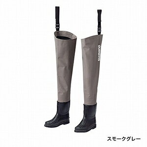 シマノ(SHIMANO) ハイパーウェーダー ヒップ・フェルトソール L 25.5-26.0 スモークグレー FF-056T ウェイダー ウェダー ウエダー 胴長 防水