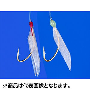 チカ仕掛に喰い込みがいい形状の秋田狐の鈎に餌のアピール力を高める夜光と赤留のMIX仕様が登場！号数：3ハリス：0.6幹糸：0.8全長：1.62m入数：1組