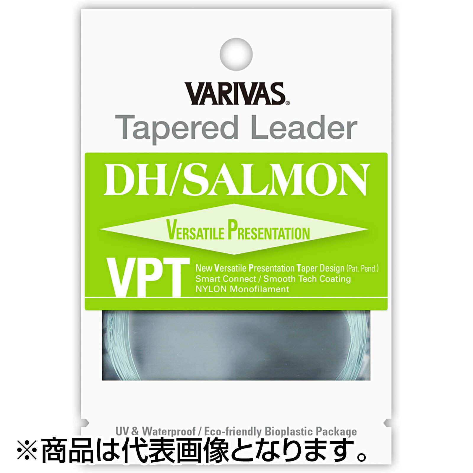 憧れの遡上魚やビッグトラウトをターゲットとしたDH専用リーダー★仕様・規格・寸法★カラー：ナチュラルグリーン（ティペットはクリア）規格:18ft. 1XDIA.(mm):Tippet 0.260／Butt 0.54