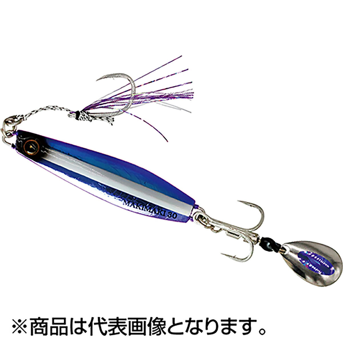 ハヤブサ(Hayabusa) カンタン巻くだけブレードジグ ジャックアイマキマキ 30g #19 キビナグロー偏光パープル FS417