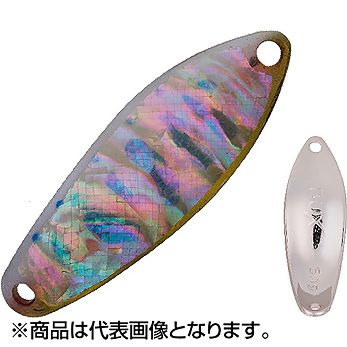 世界初、フロントワイド形状のスプーン「BUX」★仕様・規格・寸法★6.5g長さ：49.5mm幅：16.2mm