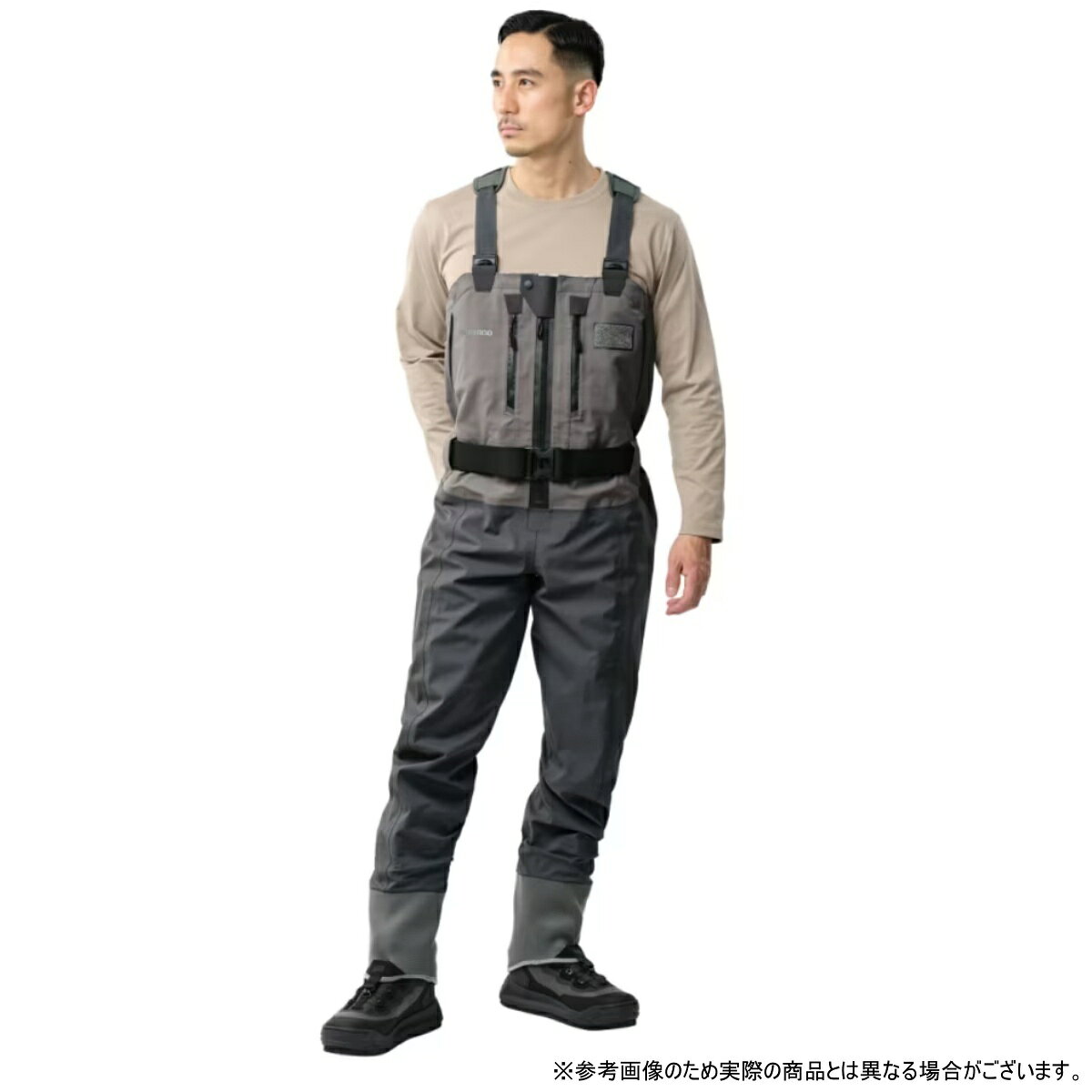 dn e-shopのシマノ(SHIMANO) DSストレッチウェーダーPRO Z ソックス M ダークグレー FF-062Y ウェイダー ウェダー ウエダー 胴長 防水｜アングル2