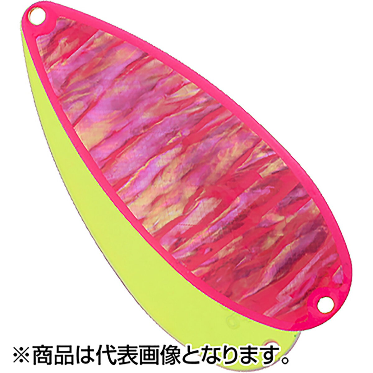 フィールドハンター(FIELD HUNTER) ノース エックス SHELL(天然日本アワビ) 75mm 40g #35 蛍光ピンク/裏面チャート