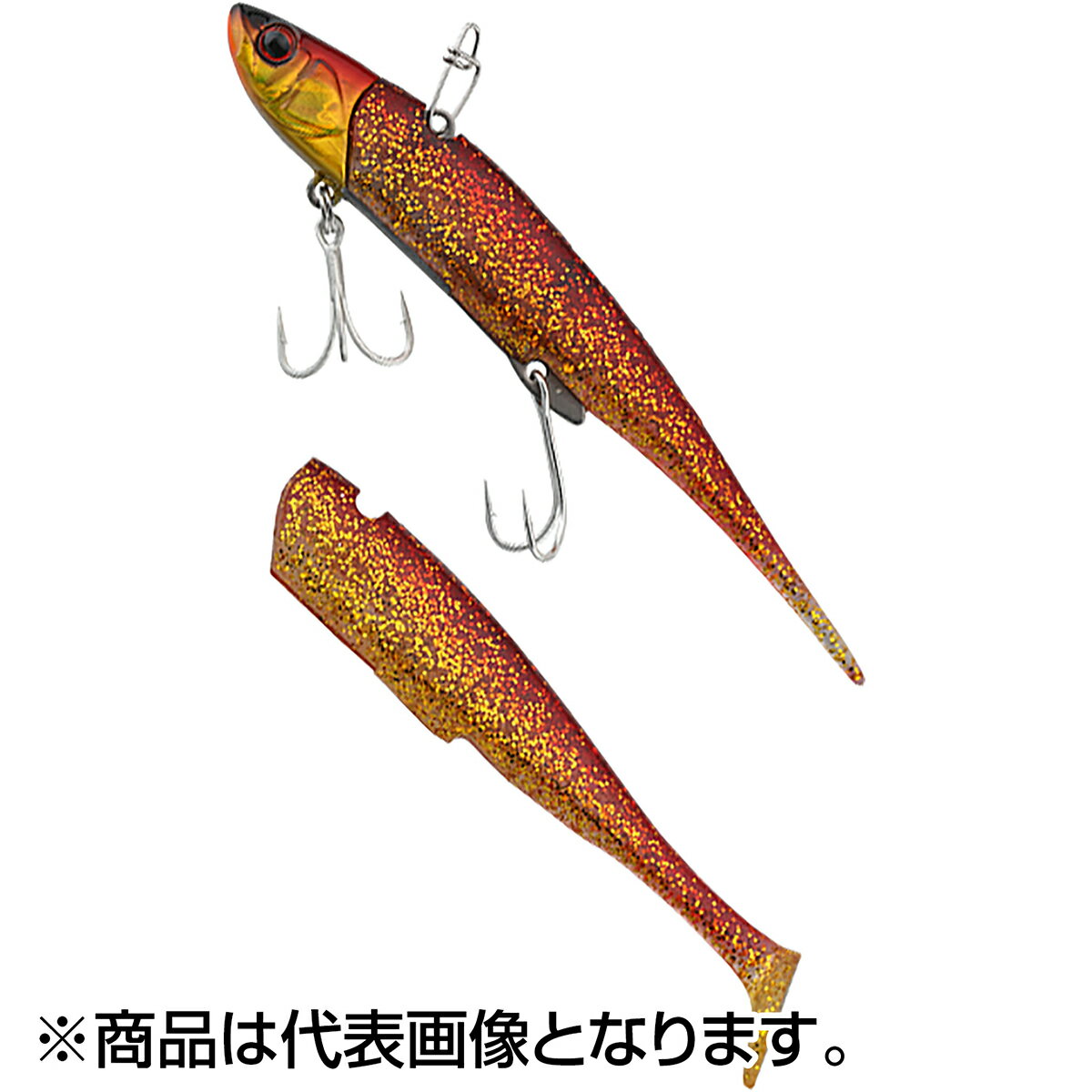 ジャッカル(JACKALL) ビッグバッカー ソフトバイブ 115mm 28g レッドゴールド