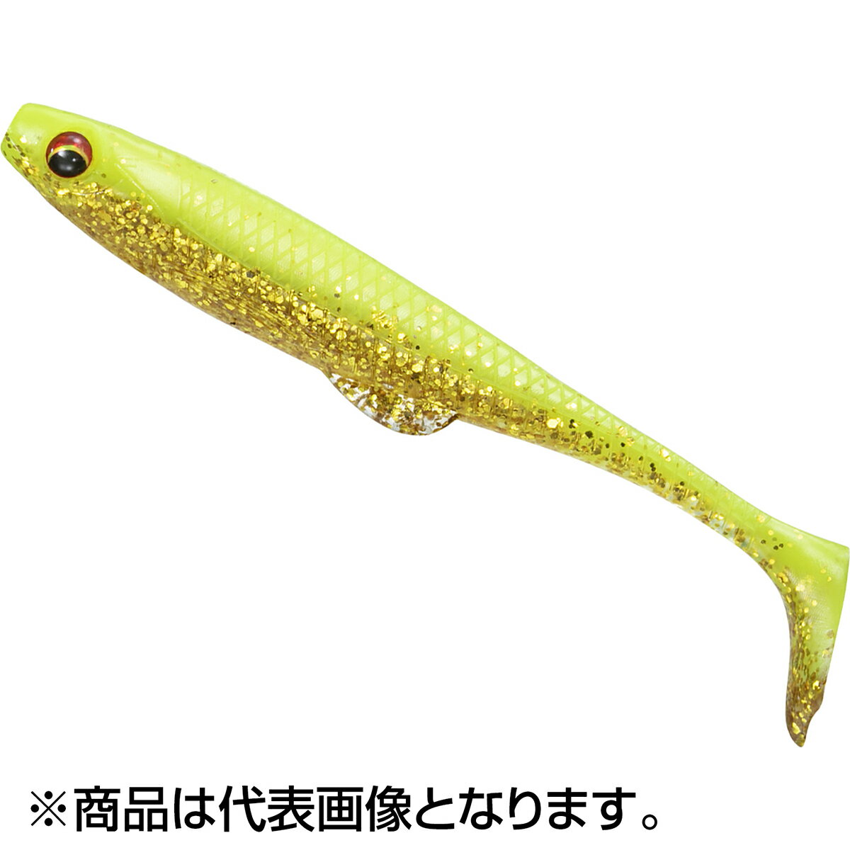 Daiwa Worm FJ Duckfin Shad 4.2inch Flounder Chart Gold