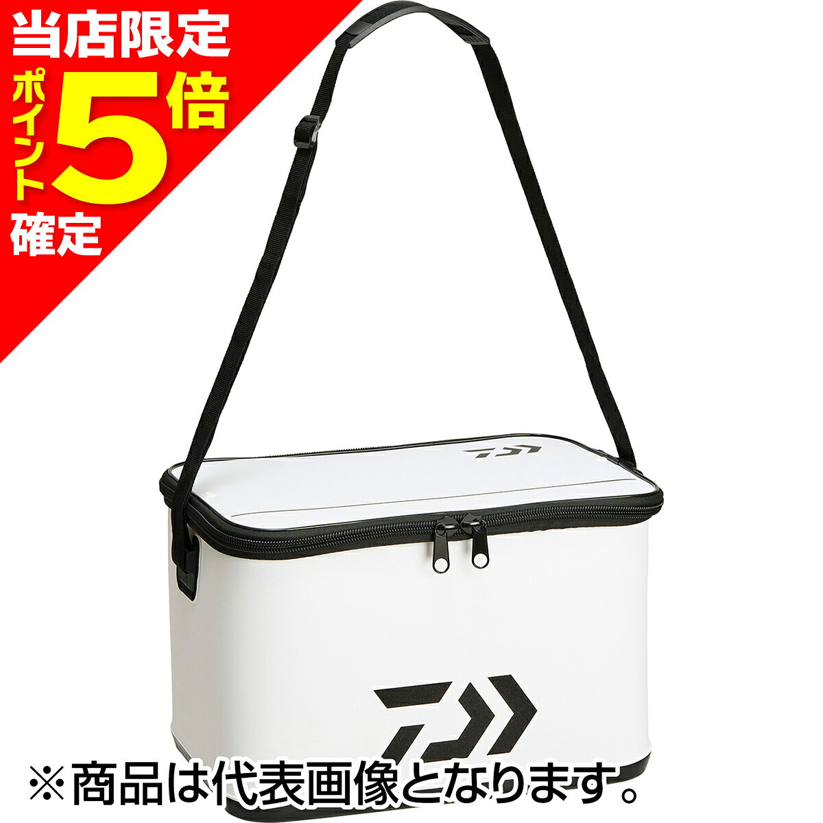 磯用マキエバッカンのスタンダードマキエがすくいやすく洗いやすいボトムカップ構造で、風によるフタのばたつきを抑えるフタ止めスナップボタン付き。錆びに強いステンレスフレームを採用し、フタは日光を浴びても熱くなりにくく、ネーム等を書きやすいホワイトカラー。塩ガミしにくい大型ファスナー搭載。Hタイプは便利な合体ハンドル、Sタイプは肩にやさしいショルダーパット付きベルトを搭載。★仕様・規格・寸法★素材：EVA_PPカラー：ホワイト本体外寸（cm）：約28×42×27内寸（cm）：約26×40×26※H：ハンドルタイプ、S：ショルダータイプです。※サイズ表示は縦（奥行）×幅×高さです。