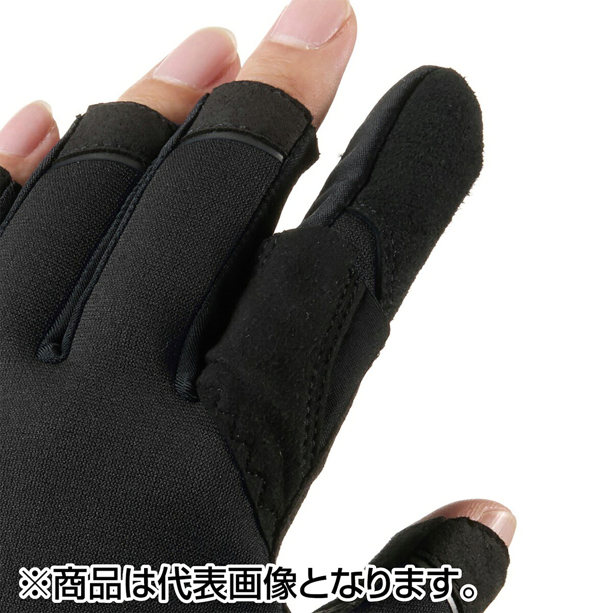 dn e-shopのシマノ(SHIMANO) 05 タイタニューム・アルファ キャスティンググローブ M ブラック GL-057Y｜アングル3