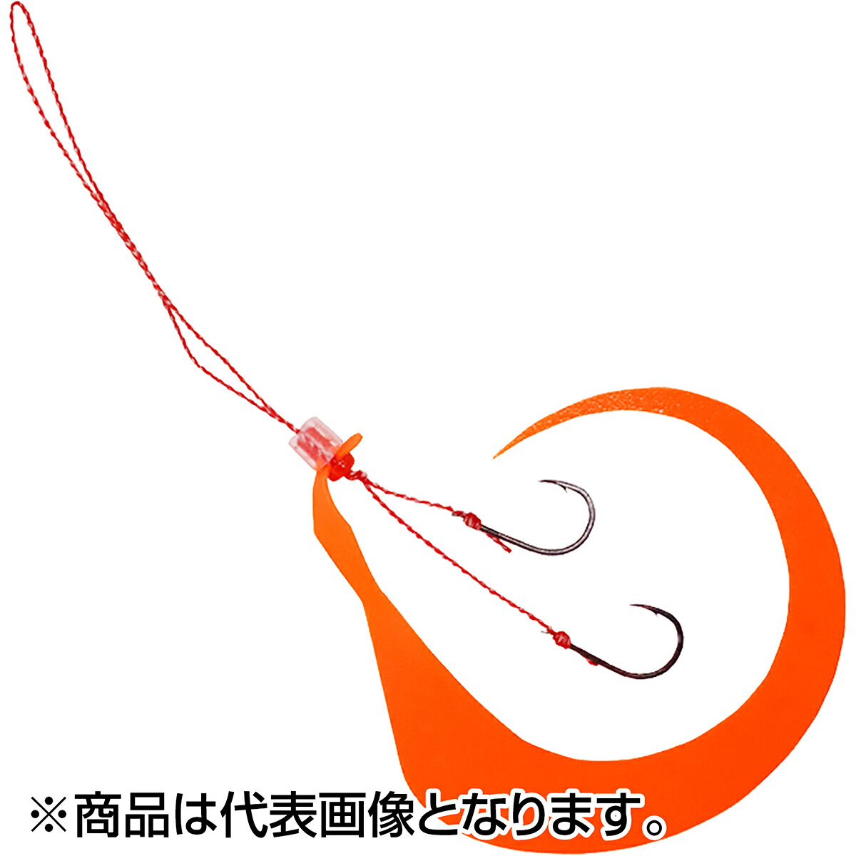 ・極厚ネクタイ「バルキーカーリー」のビッグシルエットモデル、「バルキーカーリー インパクト」フックセットが登場・従来のバルキーよりさらに0.2mm分厚くなった超極厚仕様・アピール力最強のビッグシルエットで遠くから魚を寄せる★仕様・規格・寸法★鈎：6号