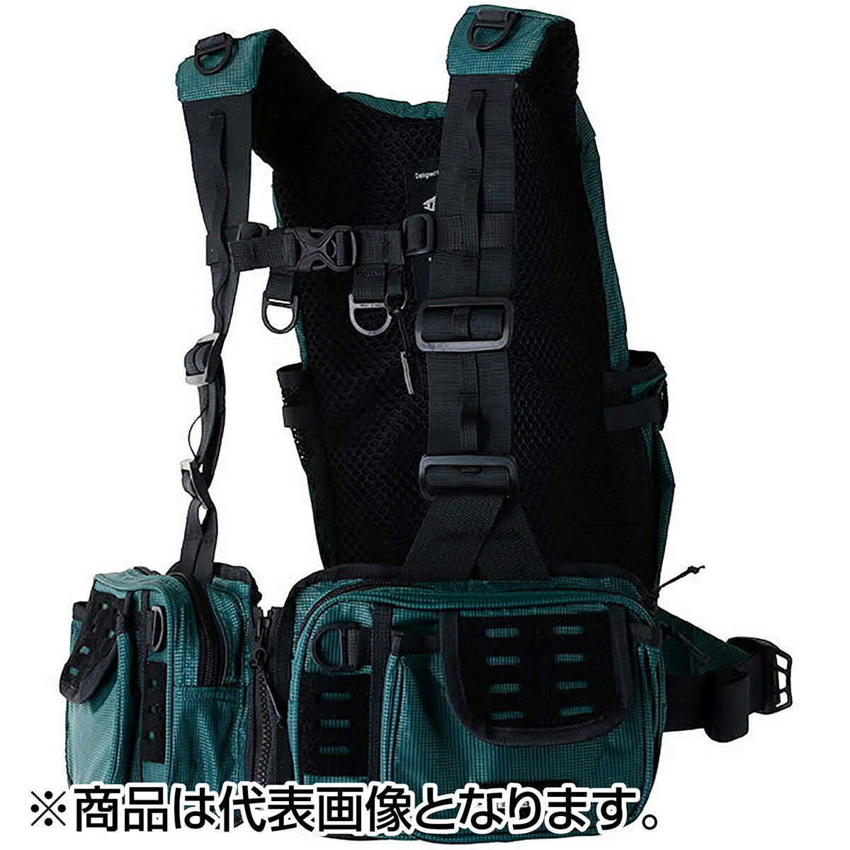 Fishing Vests - リトルプレゼンツ(LITTLE PRESENTS) バックパックTCベスト ティール V-29