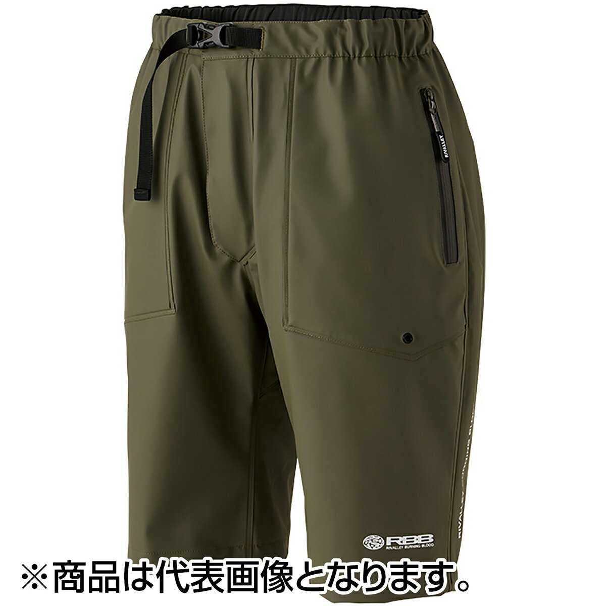 汚れに強い特殊PVCハーフパンツPVCの強度とPU（ポリウレタン）素材の軽さ、しなやかさを合わせ持った特殊素材防水性、防汚性に特化したオフショアアングラー必須モデルポケットには水の浸入を軽減する止水ファスナーを採用片手でサイズ調整が可能なアジャスター付きウエストバックルヒップ部は溶着部の負担を考慮したゆったり設計【注意事項】・各ポケットは完全防水仕様ではございません。・溶着部分への負担を軽減するためにゆとりを持ったサイズを推奨します。・高温多湿な状態での保管は移染や生地劣化の原因となりますのでご注意ください。★仕様・規格・寸法★素材表：PVC50% ポリウレタン50％裏：ポリエステル100％