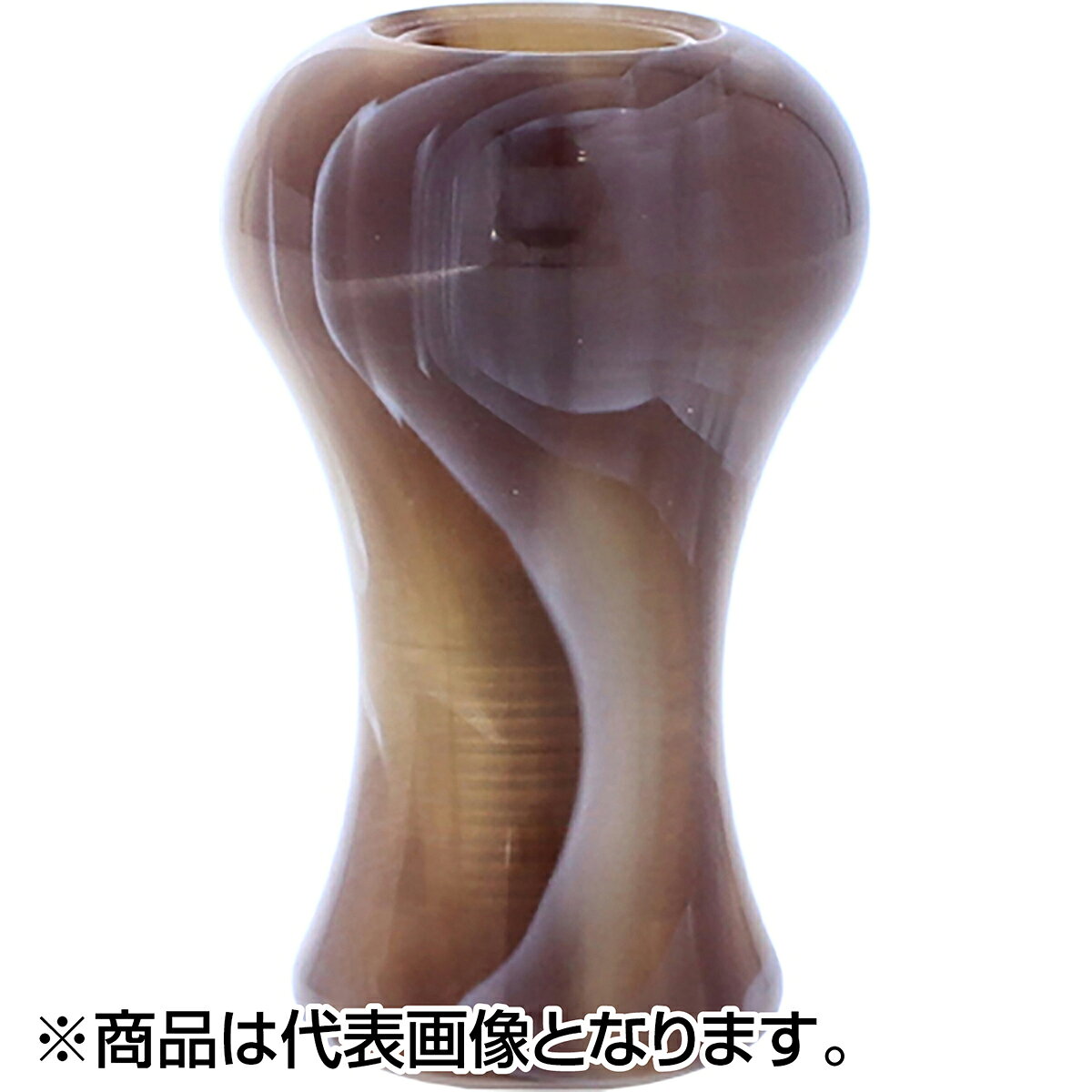 独特の模様をもった自社製ハンドルノブ。素材からの削り出し〜最終工程の研磨作業を熟練の職人の手により一つ一つ施しております。 ノブの精度はもちろん、指に張り付くようなしっとりとした握り心地もオススメポイントです。全てのノブが2ボールベアリング仕様です。 ハンドルカラーやノブキャップに合わせてカラーコーディネートをお楽しみいただけます。※マーブル模様の樹脂から削り出しているため、柄が多少異なる場合がございます。※Instagram掲載画像はいずれも、一つの個体を三方向から撮影した写真です。注意点対応できるハンドルはAvail製Sトラッドハンドル、ピュアハンドルS、シングルピュアハンドルSです。他メーカーのハンドルやABU純正ハンドルには取り付けできません。★仕様・規格・寸法★主要サイズ：最大直径17mm/ノブ最下部の直径13mm/全長27.5mm重量：3.3g