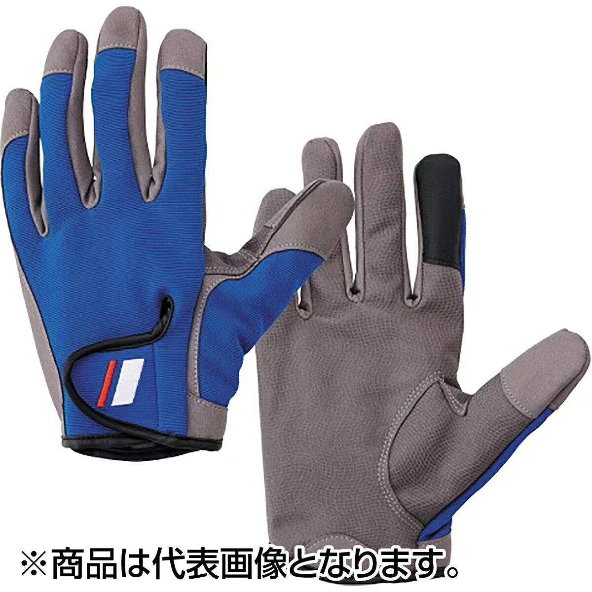 グリップ力とフィット感に優れたジギング・キャスティング専用グローブショア&オフショアのジギング、大型青物をターゲットにしたプラッギングゲームに最適なフィッシンググローブです。手甲部には伸縮性・通気性に優れたメッシュ素材を、手のひら（掌）部には柔軟性・耐滑性・耐摩耗性に優れた合成皮革をそれぞれ採用しています。また、ラインに触れることの多い人差し指と親指部分に補強素材を採用しています。これらにより抜群のグリップ感と手首の動きを邪魔しないフィット感に優れた製品に仕上がっています。★仕様・規格・寸法★サイズ：L