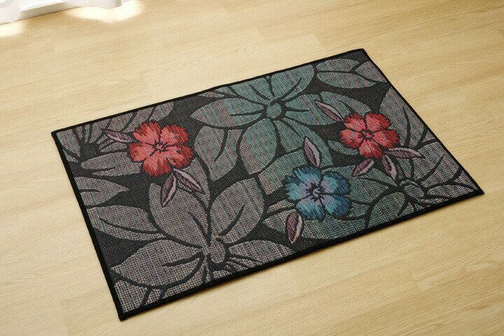 【メーカー直送】イケヒコ 玄関マット 室内 約70×120cm 日本製 国産い草製 抗菌 防臭 消臭 調湿 ウレタン裏張り 滑りにくい クッション性 傷防止 ブルー 「Fなつこ」｜1080090044704(3.0)